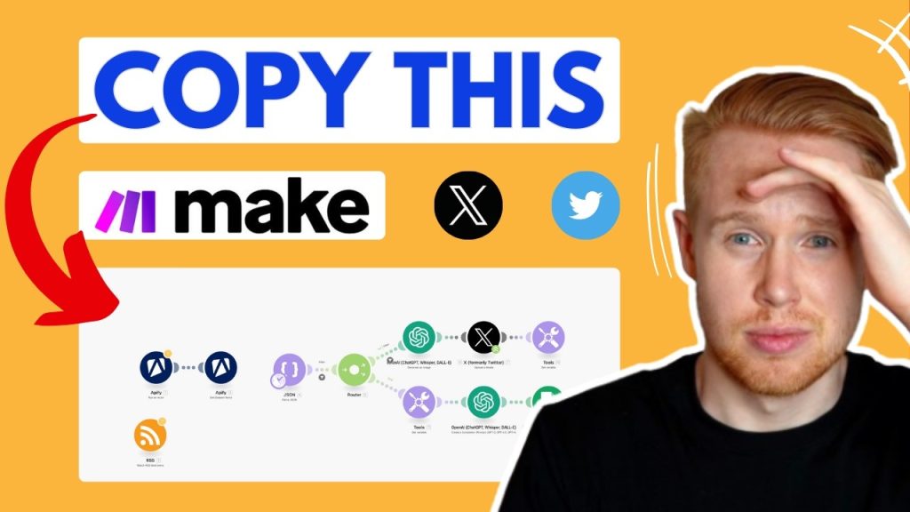 AI 자동화툴_make.com 자동화 시스템은 매일 독특한 트위터 콘텐츠를 만듭니다! (100% 자동화)_Jono Catliff